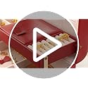 CASEGRACE Jewelry Box,3 Layers Leather Jewelry Storage Box with Lock, Mirror,Jewelry Storage Case for Necklaces Earrings B...