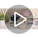 SKYDUE Makeup Organizer, Rotating Pencil Pen Holder for Desk, Dual-Purpose Desktop Organizer for Cosmetics & Pens, Makeup ...