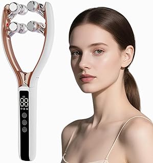 CXGRISE Wireless Facial Massager, 3D Roller Electric Facial Roller, Rechargeable V-Shape Sculpting & Puffiness Relief Too...