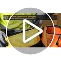 Klein Tools 55569 Stand-Up Zipper Bag Tool Pouch with Carabiners, Reinforced Gusseted Bottoms, Water Resistant 1680d, Mult...
