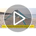 Large Portable Beach Shade- 15X10ft, Easy Setup, UPF50+ Protection, Ultra-Stable, Gull-Wing Beach Tent