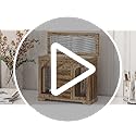 Miratino Jewelry Box for Women Girls, Rustic Wooden Jewelry Organizer Box with Mirror, 5 Layer Jewelry Storage Case Displa...