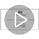 YiPinYin 8x10'' Bamboo Detail Designs Silver Metal Picture Frame with Mat for 5x7'' Set of 2,Narrow Silver Plated Photo Fr...