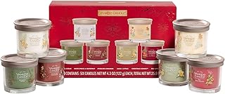 Yankee Candle Variety Pack, 6 Premium Soy Wax Blended Scented Candles, 4.3 oz Each