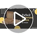 PHAREGE 7x5x2 inch Shipping Boxes Bulk 25 Pack Brown, Tab Lock Tuck Top Mailer Boxes for Packaging Small Business, Small C...