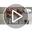 DDQQ Pink Flower Bathroom Shower Curtain Set, Romantic and Cute Rose Floral Polyester Bathroom Decor Set with Shower Curta...
