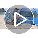 Large Easy Setup Beach Tent,Anti-UV Beach Shade Beach Canopy Tent Sun Shade with Extended Floor & 3 Mesh Roll Up Windows F...