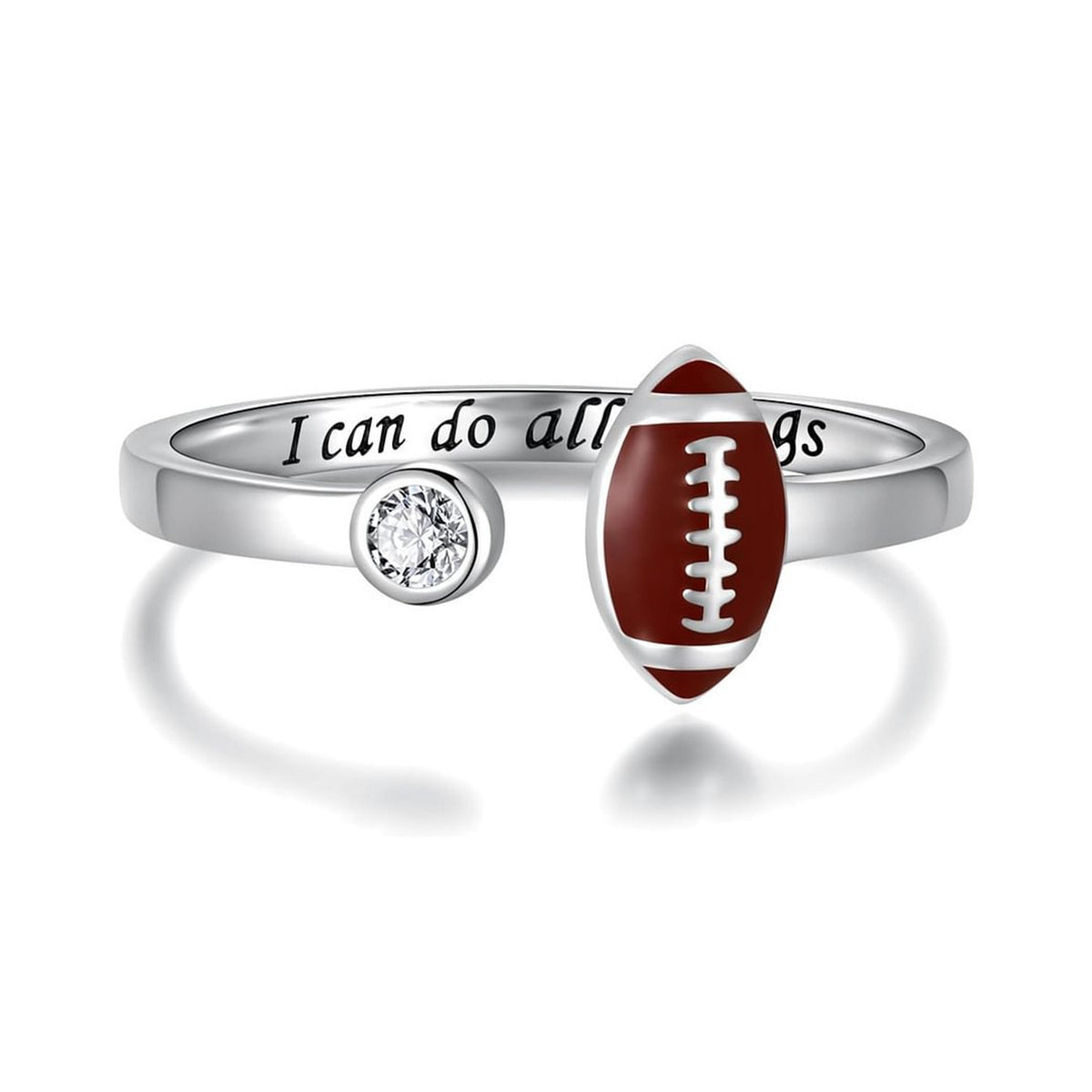 Personalized Fashion Football Diamond Ring