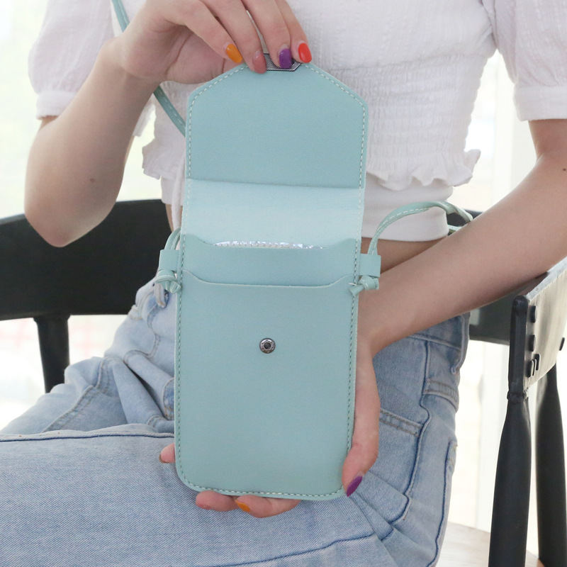 Touch Screen Women's Cat Metal Decoration Transparent Magic Multifunctional Mobile Phone Bag