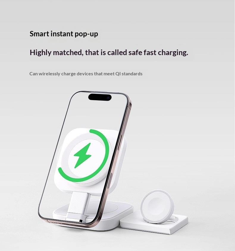3-in-1 Wireless Charger With Magnetic Fast Charging, Portable