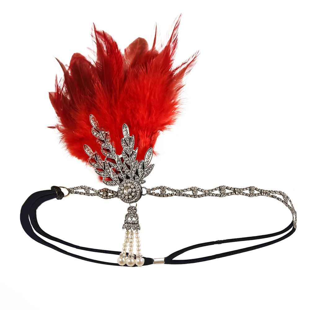 Masquerade Feather Headpiece Cross-Border Vintage Hair Band In European And American Style