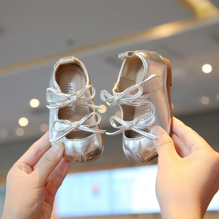 Spring & Autumn Baby Girl Princess Mary Jane Shoes, Bow Decor Soft Sole Non-slip First Walker Shoes For Birthday & Full Year Gift