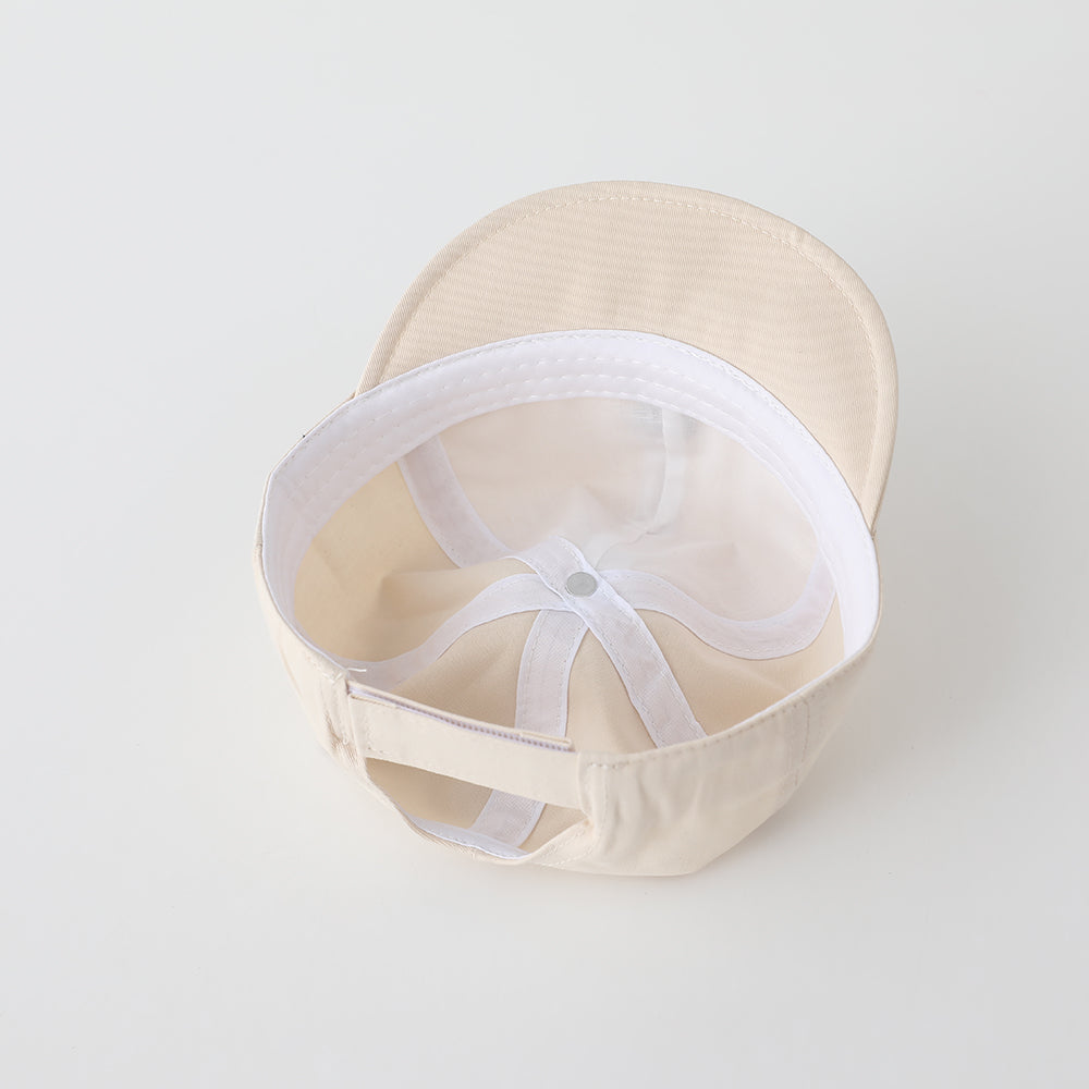 Children's Solid-color Letter P Three-dimensional Embroidered Adjustable Simple And Trendy Soft-brim Baseball Cap Suitable For Outdoor Outings