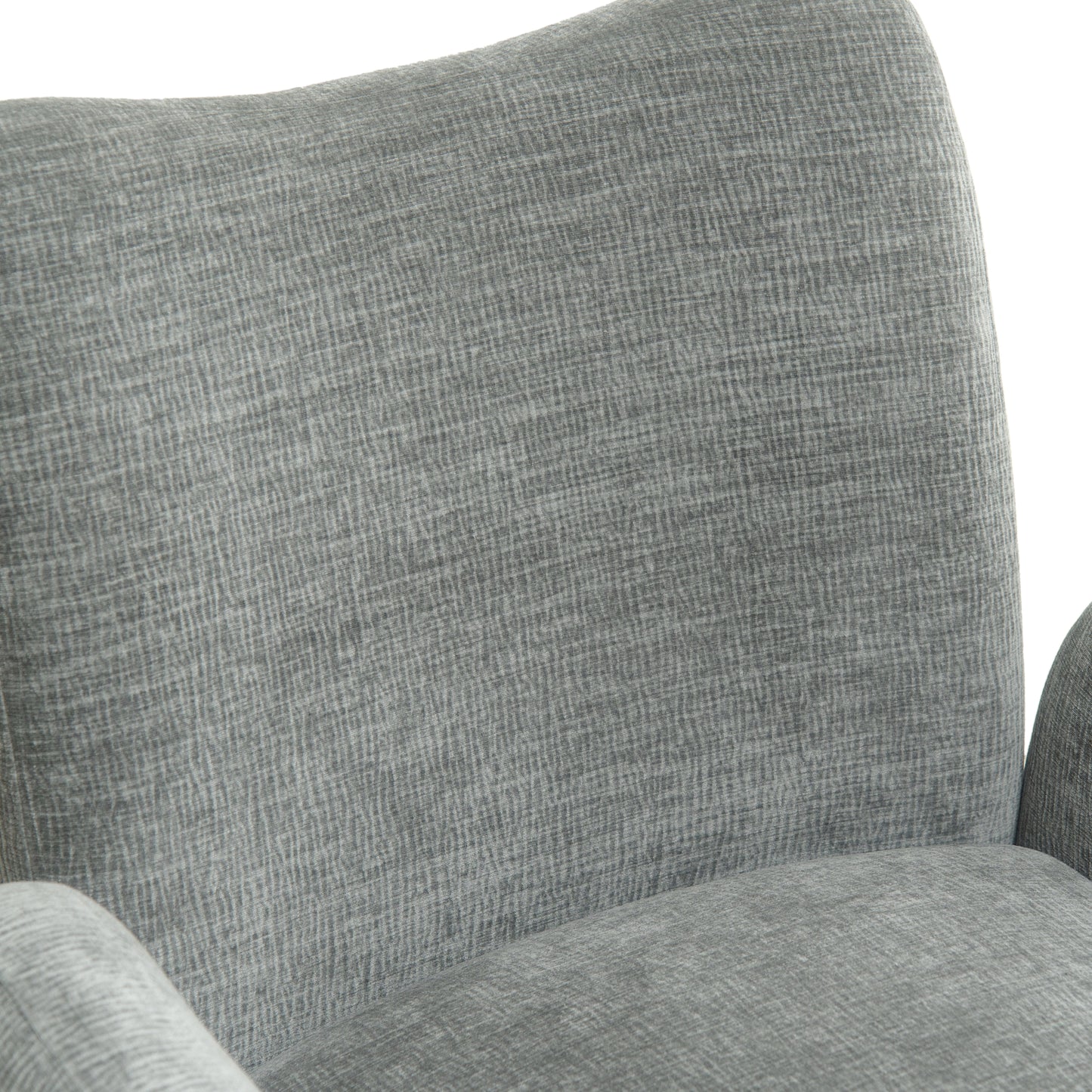 360 Swivel Chair Accent Chair 32.48-inch Chenille Fabric Upholstered Sofa, Suitable For Living Room, Study, Office Or Leisure Area, Dark Grey