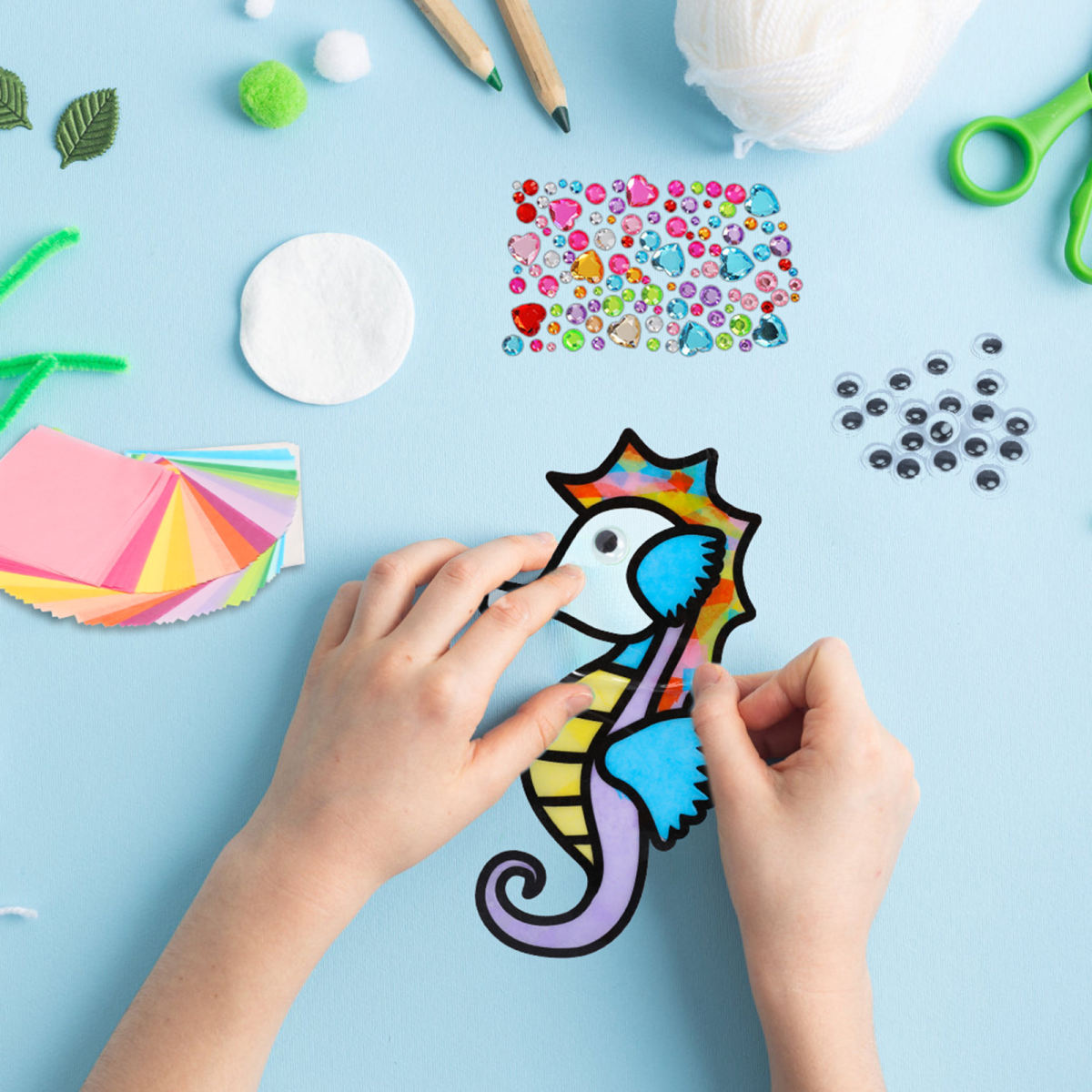 Party Decorations & Accessories - Set Of 12 Ocean-Themed Craft Cardstock Sheets - Versatile Ocean Designs For Creative Summer Projects - Event And Party Supplies