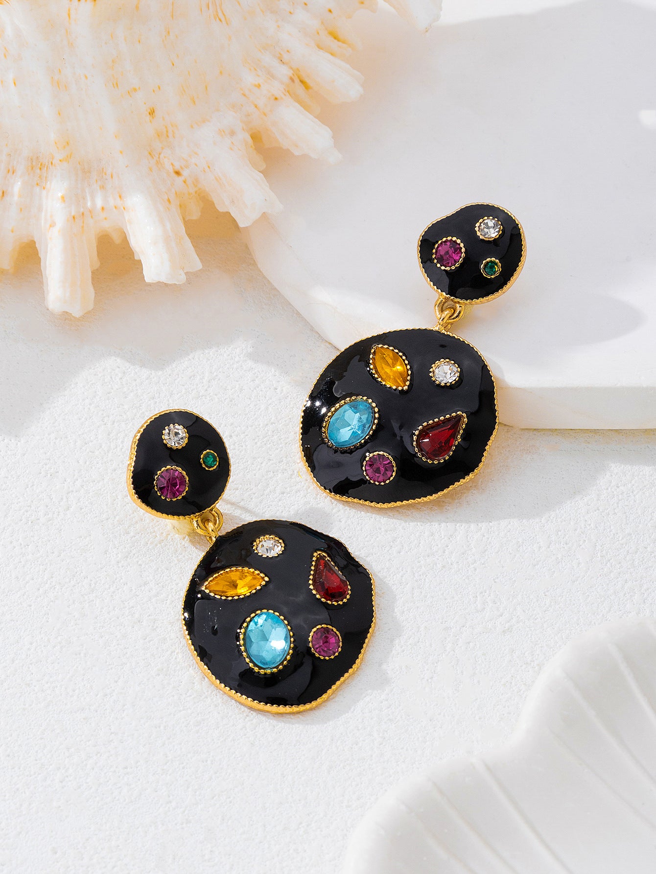 Best Selling Luxury Round Diamond Dangle Earrings For Women, High-End Unique Versatile Daily Commute Geometric Fashion Stud Ear Jewelry