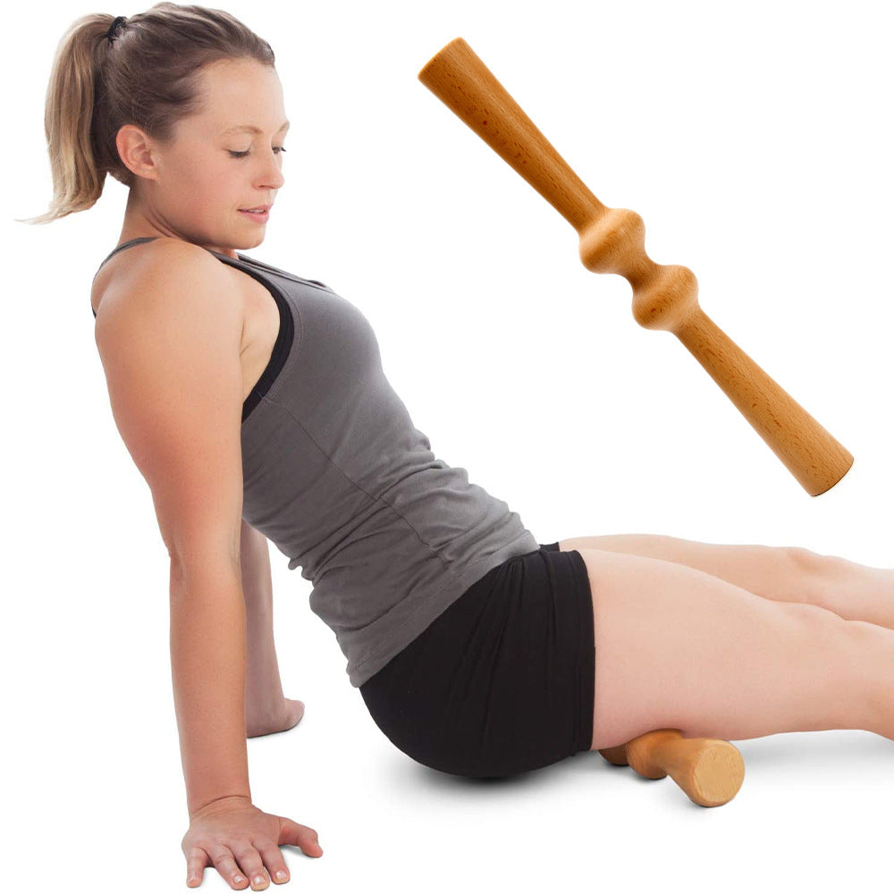 Orange Style Wooden Back Massage Roller Spine Tensioner Brace
