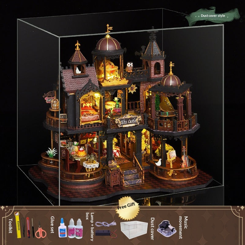 DIY Cottage Horror Mansion Handmade Assembly Model Miniature House Birthday Christmas Gift