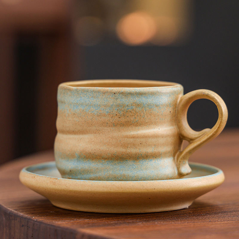 Nordic-style Ceramic Coffee Cup And Saucer, Latte Art Afternoon Tea Set