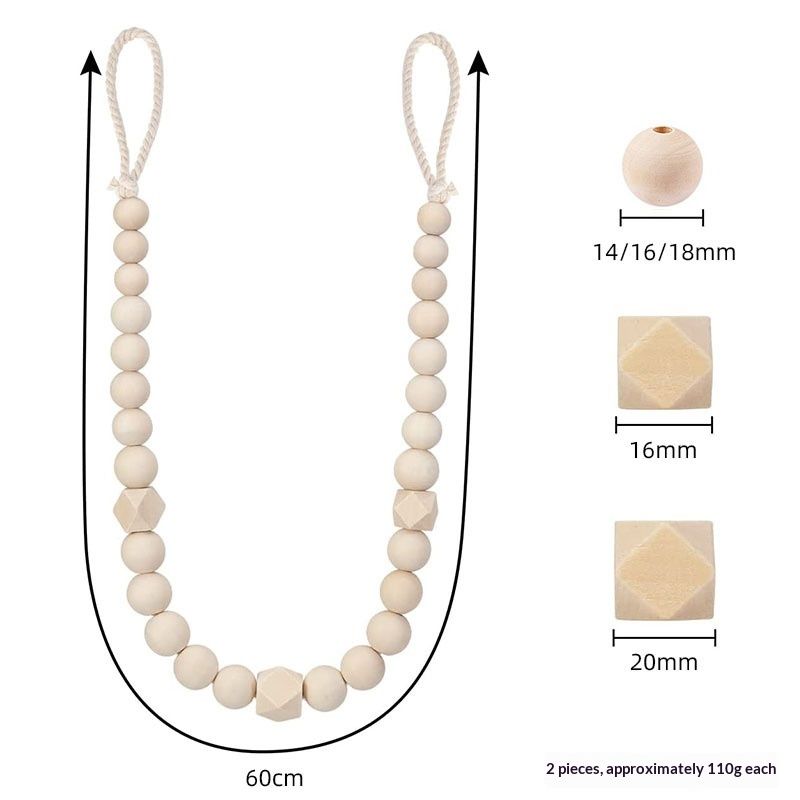 Wood Bead Curtain Tieback Accessories