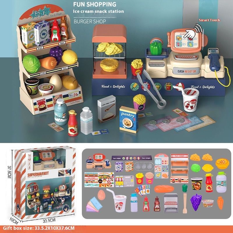 Girl Hamburger Dessert Selling Play House Toys Suit