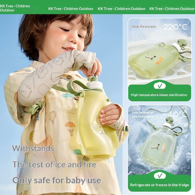 Portable Food-grade Silicone Water Bag For Babies