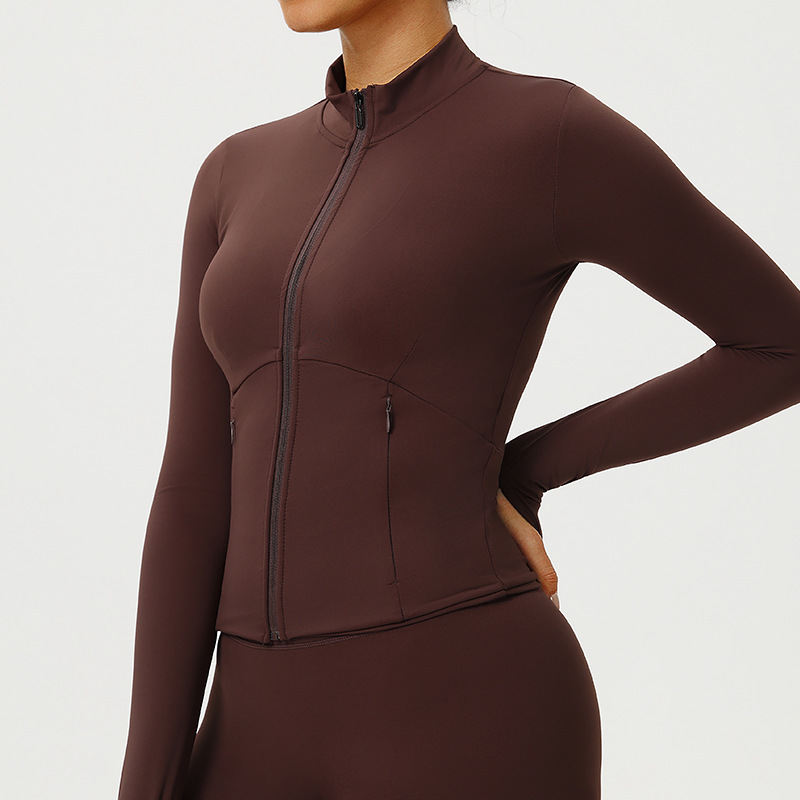 Womens Yoga Outerwear Sun-protection Jacket Slim-fit And Quick-drying