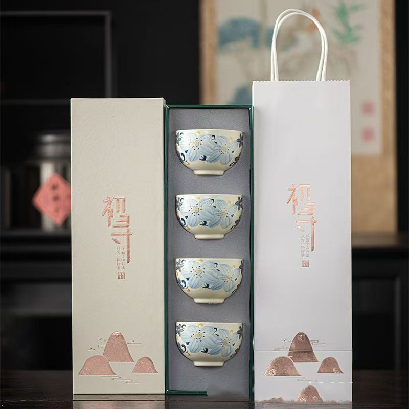 Linglan Lily Tea Cup Ceramic Master Tea Bowl