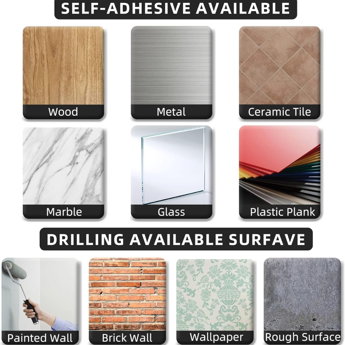 Paper Towel Holder Self Adhesive Or Drilling Matte Black Upgraded Aluminum Kitchen Roll Dispenser Under Cabinet Lighter But Stronger Than Stainless Steel