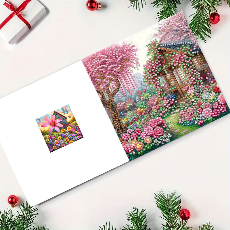 DIY Diamond Painting Kit Birthday Card Kit, Unique Landscape Pattern Design, Water Diamond Painting Art Mosaic Postcards, Festival Cards Perfect For Families, Friends, And Lovers, Handmade Gifts