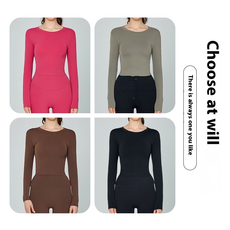 Long Sleeve Yoga Wear With Chest Pad Sports