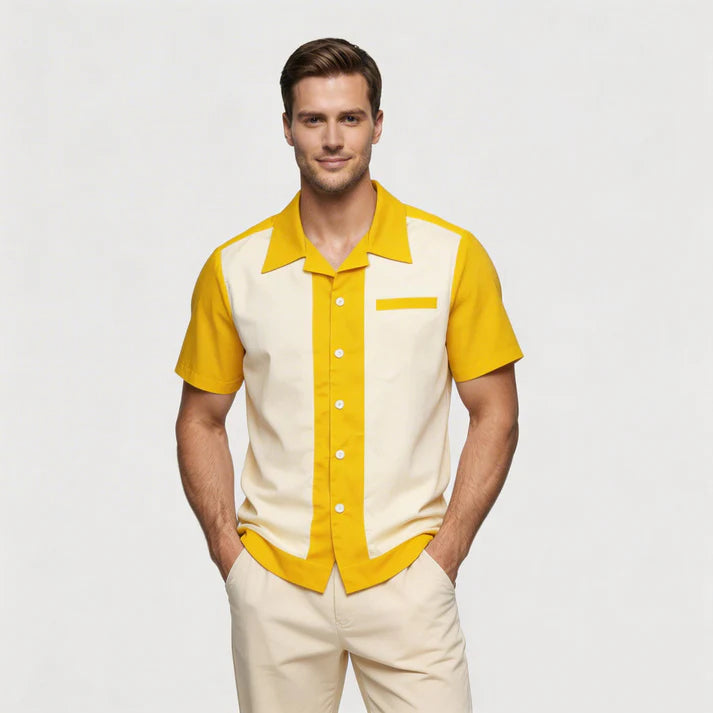 Men's Fashion Casual British Design Summer Short-Sleeved Shirt