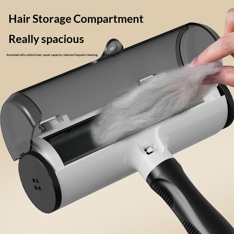 Dog And Cat Pet Grooming Brush With A Cleaning Roller For Removing Fur