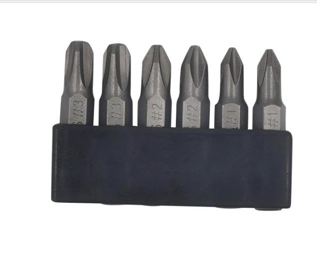 Short Bit Set For Electric Screwdrivers Compatible With Sockets Hex And Phillips Heads Magnetic Accessories