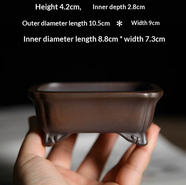 Zisha Teapot Tabletop Tea Tray And Miniature Bonsai Pot