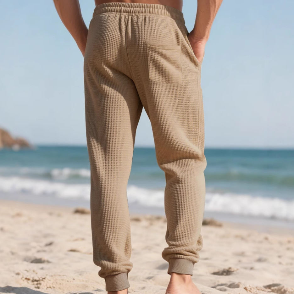 Mens Fitness Jogger Pants With A Drawstring Waist