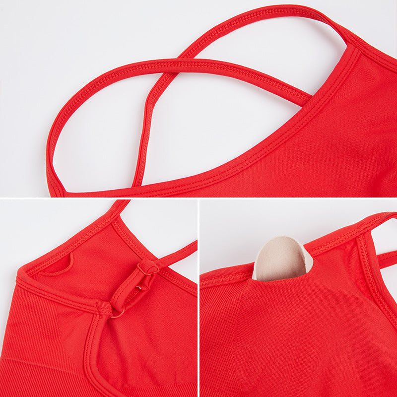 Women's Seamless Beauty Back Exercise Yoga Clothes