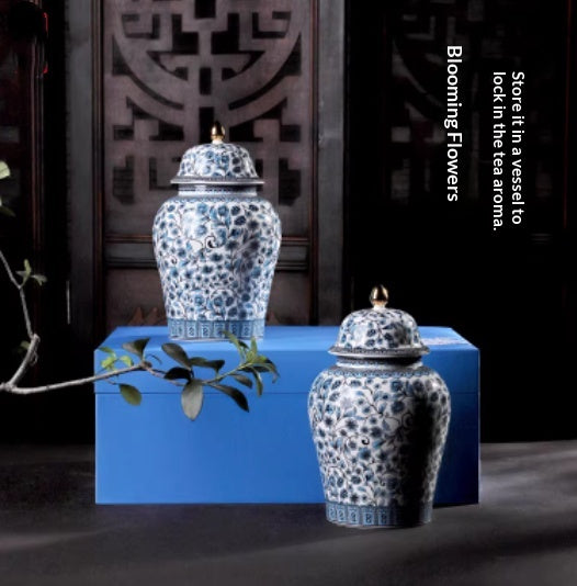 Exquisite Colorful General Jar Double Ceramic Tea Packaging Empty Gift Box