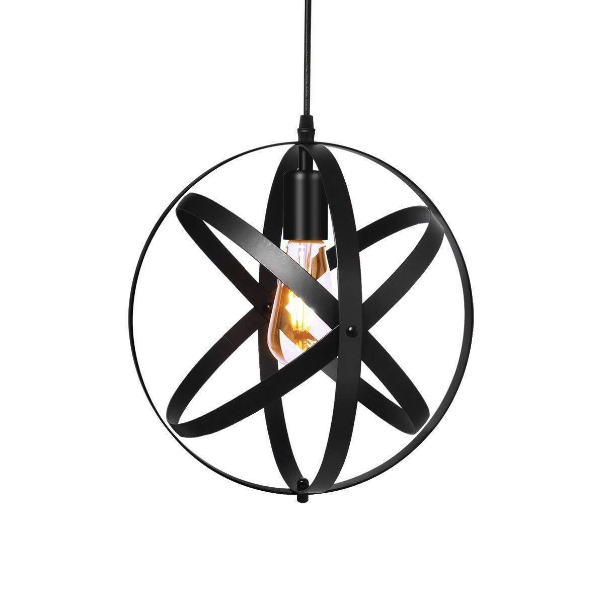 Industrial Spherical Ceiling Light Fitting Pendant Lighting Adjustable Cord UK