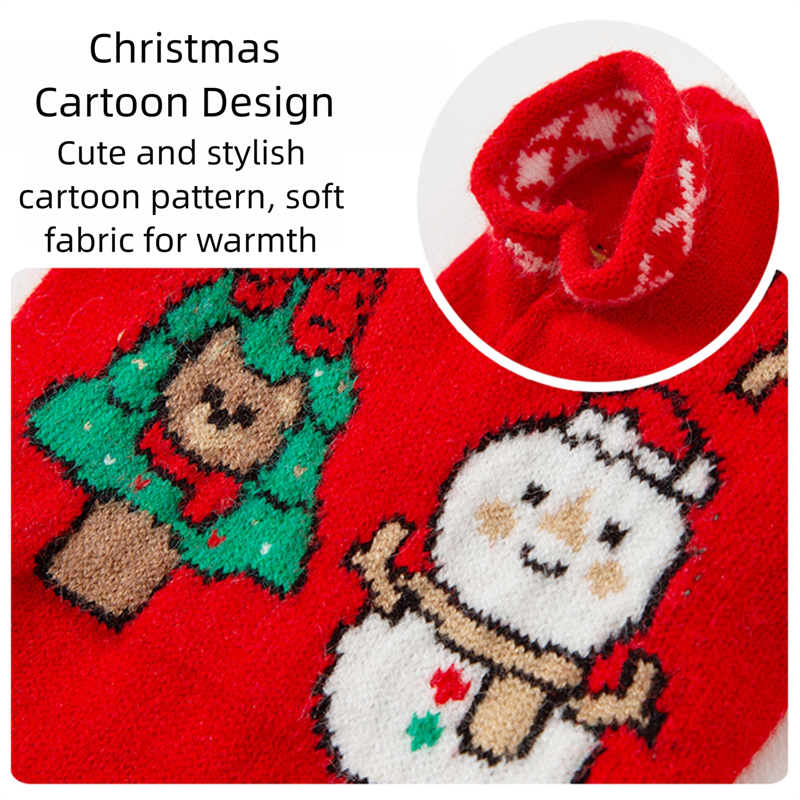 Autumn And Winter Dog Knitted Sweaters, Happy Little Dogs, Prosperous New Year Sweaters, Teddy Bichon Frises, Cat Pet Warm Clothes