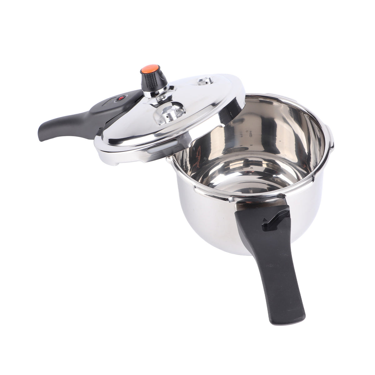 304 Stainless Steel Pressure Cooker Soup Pot Fast Cooking Energy Efficient Multifunctional Kitchen Cookware 2L 16cm