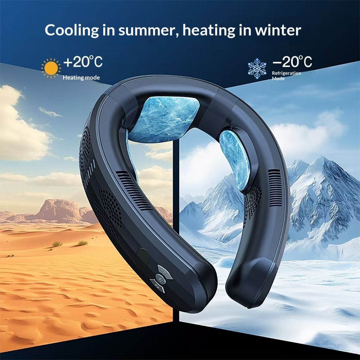 Cross-border New Large-capacity Semiconductor-cooling Neck Fan