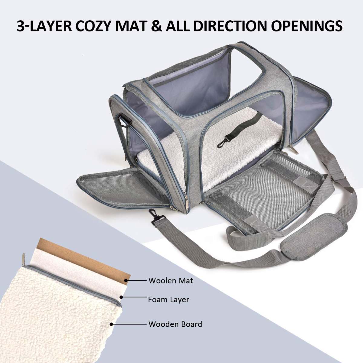 Cat Carriers Dog Carrier Pet Carrier For Small Medium Cats Dogs Puppies, TSA Airline Approved Small Dog Carrier Soft Sided, Collapsible Waterproof Travel Puppy Carrier