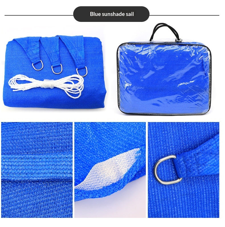 Cross-border Four-corner Outdoor Sunshade Sail, HDPE Sunshade Canopy, Triangular Dense And Thickened Shade Net
