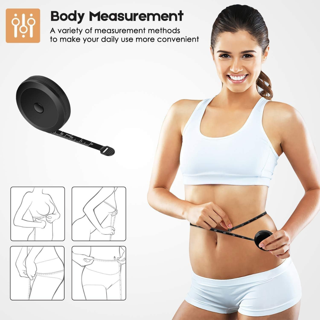 2 Pack Tape Measure Measuring Tape For Body Fabric Sewing