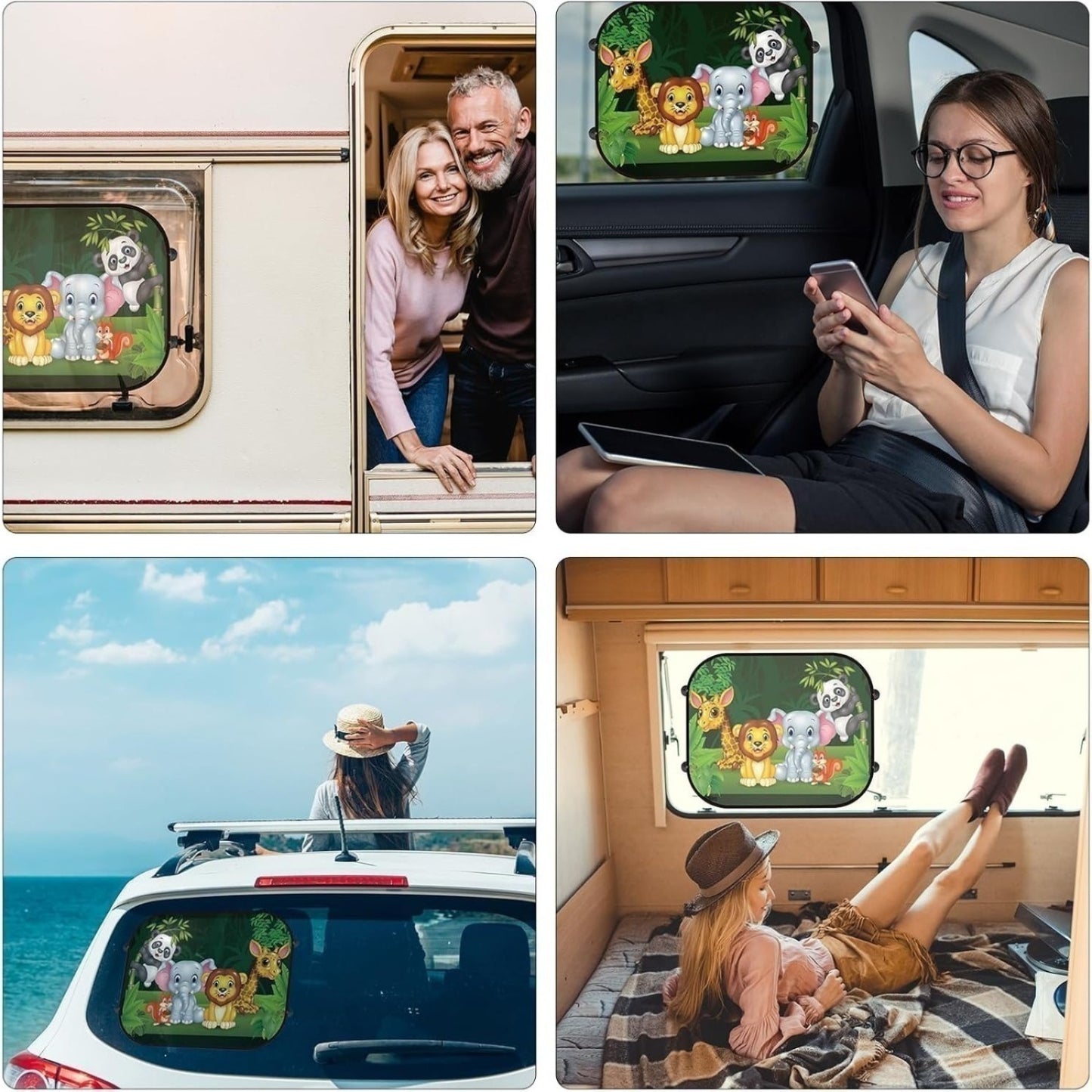 2 Foldable Car Sunshades With Suction Cups, Suitable For Sun Protection In The Car, Size: 43.5 X 36.2 Cm – Party Gift Set With Multiple Items, Party Gifts