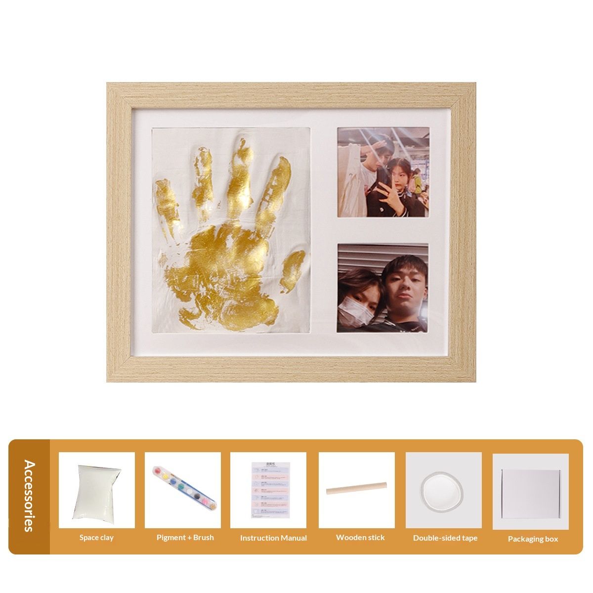 Pet Paw And Footprint Photo Frame Display Set