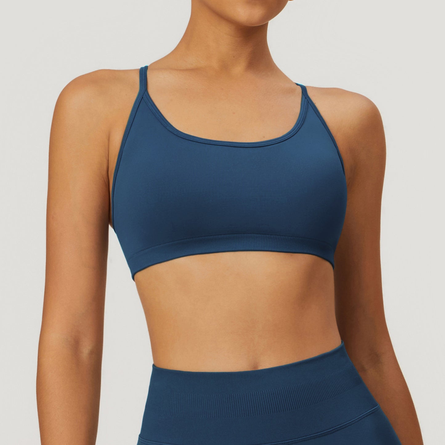 Sports Fitness Seamless Cross Beauty Back Yoga Bra