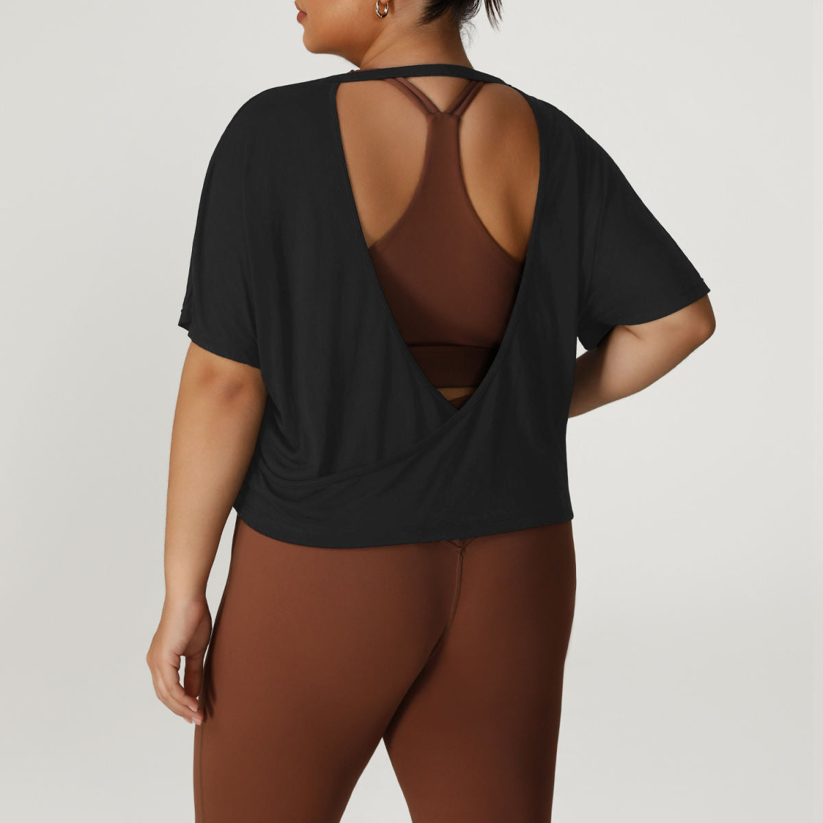 Plus-size Sports Cover-up Fitness And Yoga T-shirt