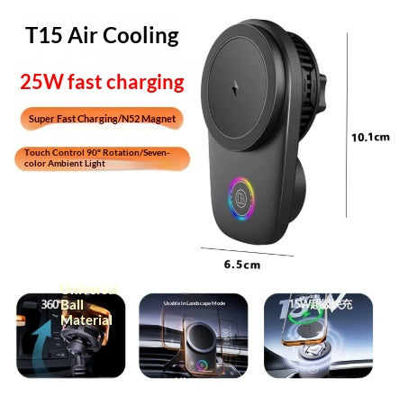 25W Magnetic Wireless Charging Holder For Air Vent
